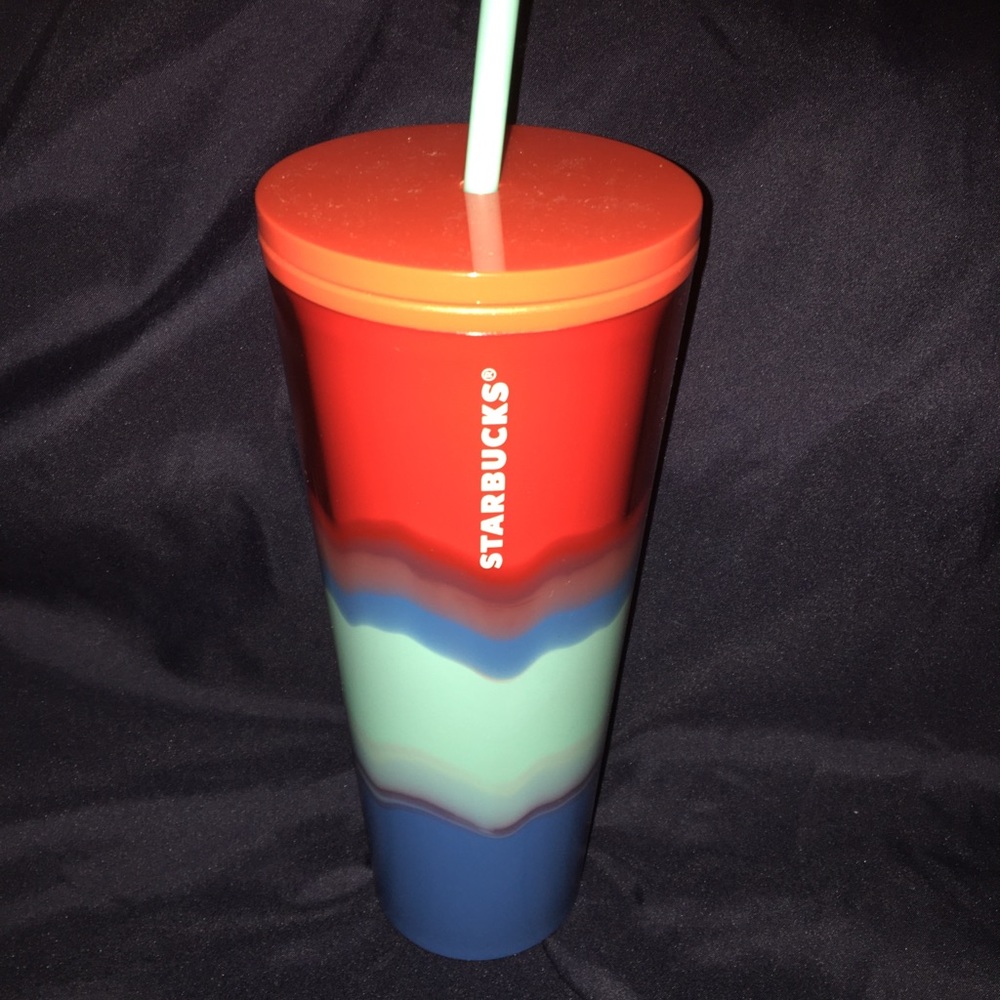 Multi-colored Starbucks Venti cup